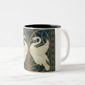 Walter Crane Swan, Rush and Iris Art Nouveau Zweifarbige Tasse (VorderseiteRechts)