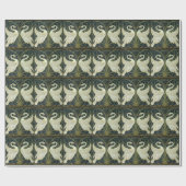 Walter Crane Swan & Rush and Iris Victorian Geschenkpapier (Flach)