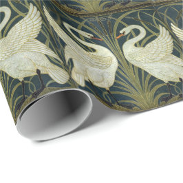 Walter Crane Swan & Rush and Iris Victorian  Geschenkpapier