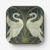 Walter Crane Swan & Rush and Iris Victorian Pappteller (Vorderseite)