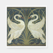 Walter Crane Swan & Rush and Iris Victorian Serviette (Vorderseite)