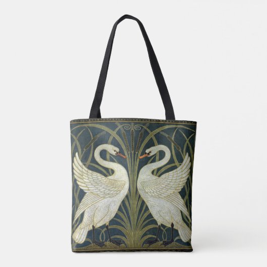 Walter Crane Swan & Rush and Iris Victorian Tasche (Rückseite)