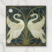 Walter Crane Swan & Rush und Iris viktorianisch  Geschenkanhänger (Vorderseite)