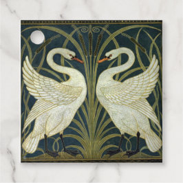 Walter Crane Swan & Rush und Iris viktorianisch  Geschenkanhänger