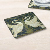Walter Crane Swan & Rush und Iris viktorianisch  Rechteckiger Pappuntersetzer (angewinkelt)