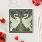 Walter Crane Swan & Rush und Iris viktorianisch Serviette (Beispiel)