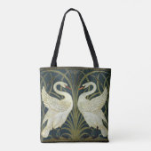 Walter Crane Swan & Rush und Iris viktorianisch  Tasche (Rückseite)