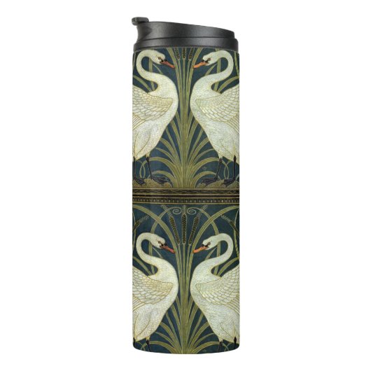Walter Crane Swan & Rush und Iris viktorianisch Thermosbecher (Nach rechts gedreht)