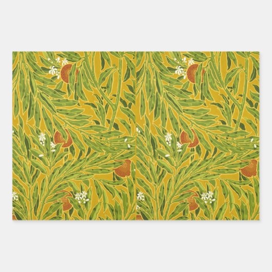 Walter Crane The Orange Tree Art Nouveau Geschenkpapier Set (Vorderseite)