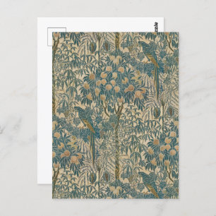 Walter Crane Vintag Art Nouveau Macaw Muster Postkarte