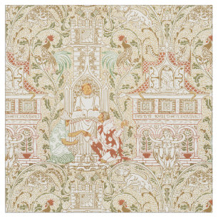 Walter Crane Vintag das Haus, das der Jack erbaut  Stoff