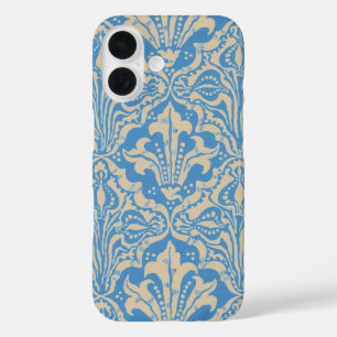 Walter Crane Vintage Blaue Samen- und Blumenkunst iPhone 16 Hülle