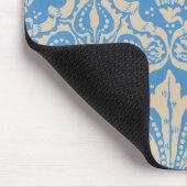Walter Crane Vintage Blaue Samen- und Blumenkunst Mousepad (Ecke)