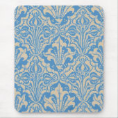 Walter Crane Vintage Blaue Samen- und Blumenkunst Mousepad (Vorne)