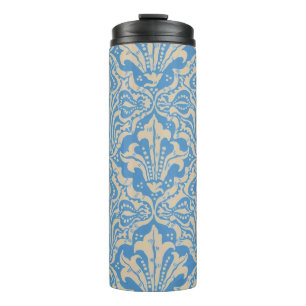 Walter Crane Vintage Blue Samen- und Blumenkunst Thermosbecher