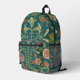 Walter Crane Vintage Lily und Rose Floral Bedruckter Rucksack
