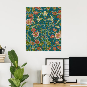 Walter Crane Vintage Lily und Rose Floral Poster