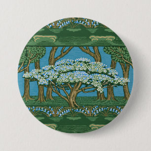 Walter Crane Vintage-May-Baum-Wald-Wallpaper Button