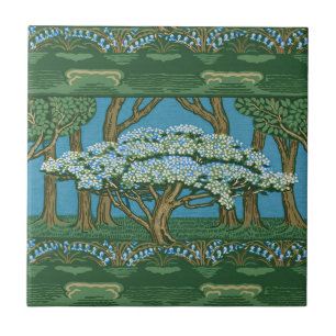 Walter Crane Vintage-May-Baum-Wald-Wallpaper Fliese