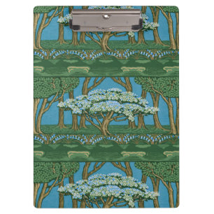 Walter Crane Vintage-May-Baum-Wald-Wallpaper Klemmbrett
