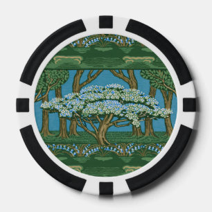 Walter Crane Vintage-May-Baum-Wald-Wallpaper Pokerchips