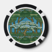 Walter Crane Vintage-May-Baum-Wald-Wallpaper Pokerchips (Rückseite)