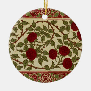 Walter Crane Vintage Rosamund Rote Rose Florale Ku Keramik Ornament