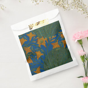 Walter Crane Vintage Taglilien Blumenmuster Geschenktütchen