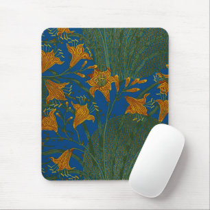 Walter Crane Vintage Taglilien Blumenmuster Mousepad