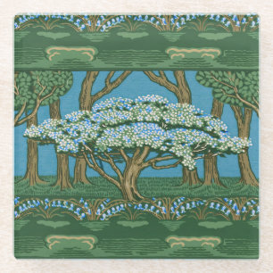 Walter Crane Vintage Wald Wallpaper mit May Tree Glasuntersetzer