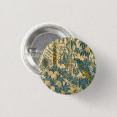 Walter Crane - Vintages Art Nouveau Macaw Muster Button (Vorne & Hinten)