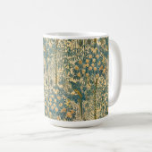 Walter Crane - Vintages Art Nouveau Macaw Muster Kaffeetasse (VorderseiteRechts)