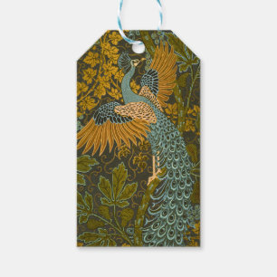 Walter Crane - Vintages Bild- und Pfauenmuster Geschenkanhänger