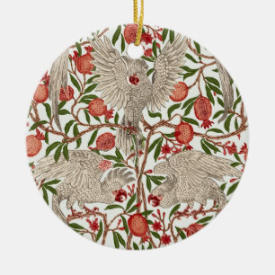 Walter Crane Weißer Kakadu Rote Granatapfel Kunst Keramik Ornament