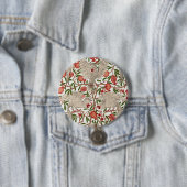 Walter Crane Weißer Kakadu Roter Granatapfel Kunst Button (Beispiel)