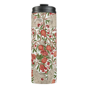 Walter Crane Weißer Kakadu Roter Granatapfel Kunst Thermosbecher