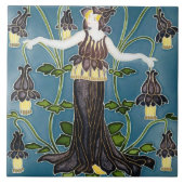 Walter Cranes Flora Art Nouveau Fliese (Vorderseite)