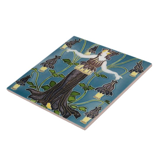 Walter Cranes Flora Art Nouveau Fliese (Seite)