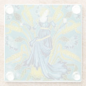 Walter Cranes Flora Art Nouveau Glasuntersetzer (Rückseite)