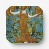 Walter Cranes Flora Art Nouveau Pappteller (Vorderseite)