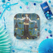 Walter Cranes Flora Art Nouveau Pappteller (Party)