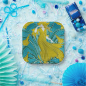 Walter Cranes Flora Art Nouveau Pappteller (Party)