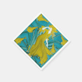 Walter Cranes Flora Art Nouveau Serviette (Ecke)