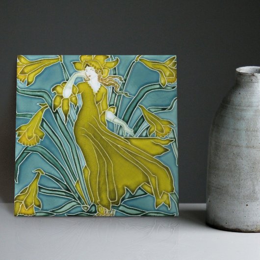 Walter Cranes verzauberter Garten Jugendstil-Flora Fliese