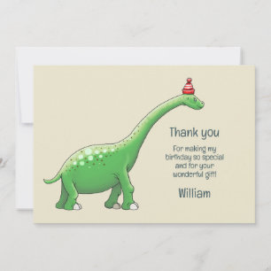 Walter der Dinosaurier Dankeschön-Karte Dankeskarte
