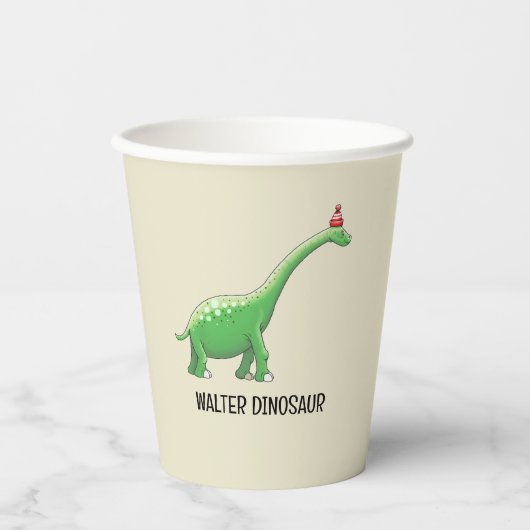 Walter die Dinosaurier Paper Cups Pappbecher (Vorderseite)