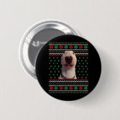 Walter Dog Meme Ugly Christmas Sweater Xmas Funny Button (Vorne & Hinten)