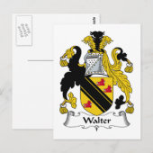 Walter Familienwappen Postkarte (Vorne/Hinten)