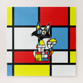 Walter findet sich im Piet Mondrian Puzzle
