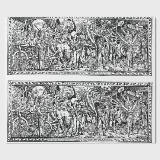 Walter-Kran Triumph der Arbeit Geschenkpapier (Flach)